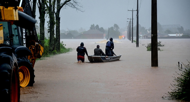 Inundaciones en Brasil. Foto: EFE