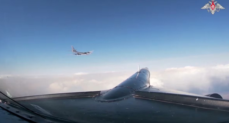 EEUU detectó y rastreó dos aviones militares rusos. Foto: captura video
