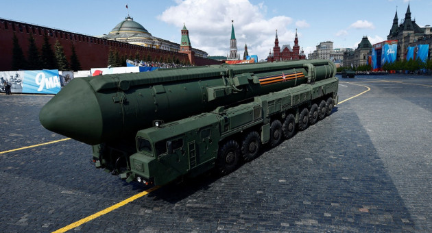Sistema de misiles balísticos intercontinentales Yars de Rusia. Foto: Reuters.