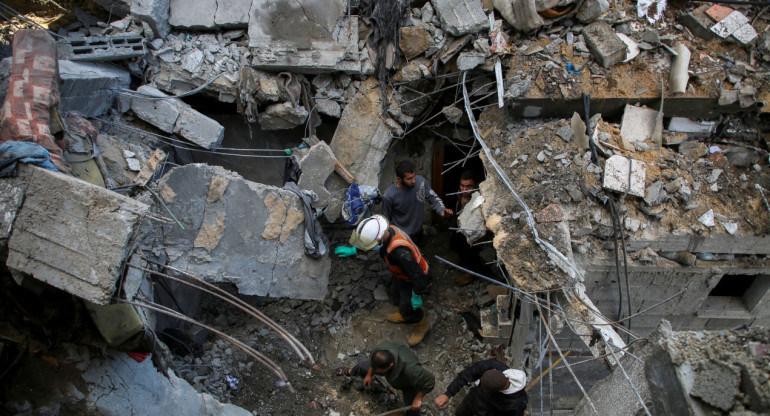 Bombardeos israelíes en Rafah (Gaza). Foto: Reuters.