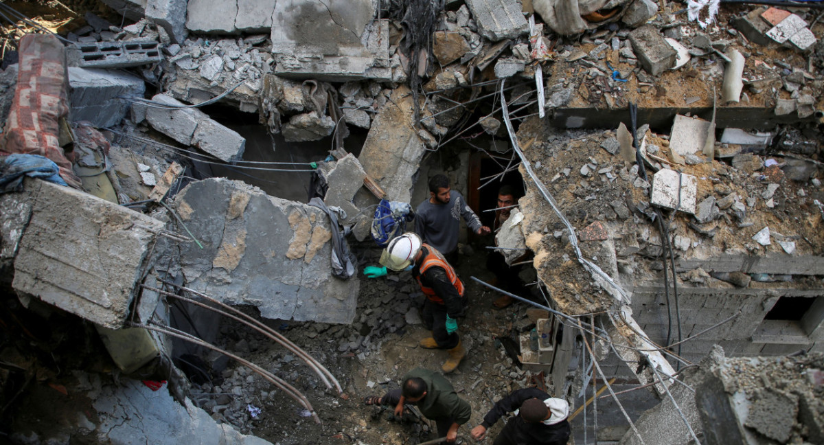 Bombardeos israelíes en Rafah (Gaza). Foto: Reuters.