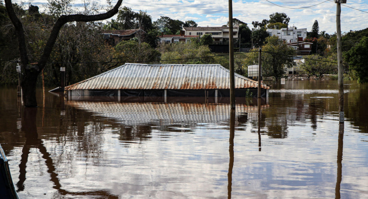 Inundaciones en Salto, Uruguay. Foto: EFE