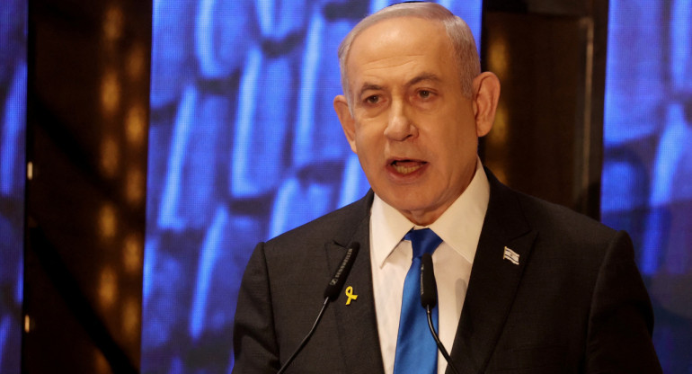 Benjamin Netanyahu en el Día de los Caídos. Video: Reuters.