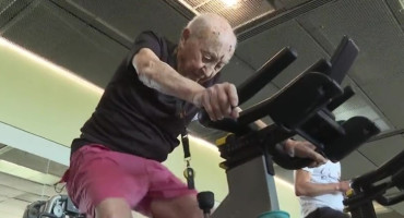 The Spanish athlete has been training in the gym since he was 11 years old.  Photo: Screenshot/TikTok: Noticias_cuatro