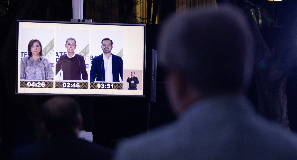 Xóchitl Gálvez, Jorge Álvarez Máynez y Claudia Sheinbaum; elecciones en México. Foto: Reuters