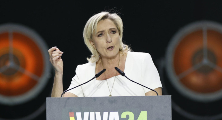 Marine Le Pen en el acto de Vox. Foto: EFE.