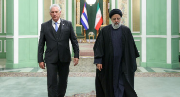 Miguel Díaz-Canel y Ebrahim Raisí, Cuba e Irán. Foto: EFE