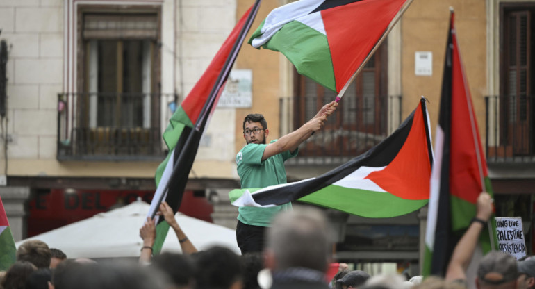 Banderas de Palestina. Foto: EFE.