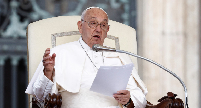 El papa  Francisco y su audiencia semanal en el Vaticano. Foto: Reuters