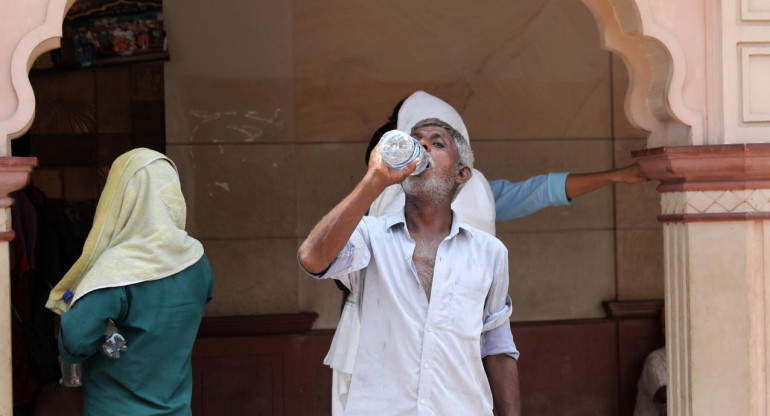 Ola de calor extrema en India. Foto: EFE.