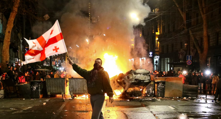 Protestas en Georgia. Foto: Reuters