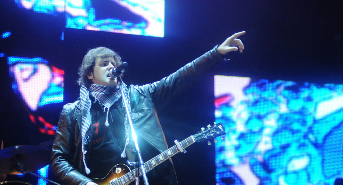 Ciro Martínez en la última presentación de Los Piojos en 2009. Foto: NA.