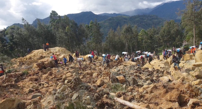 Deslizamiento de tierra en Papúa Nueva Guinea. Foto: Reuters.