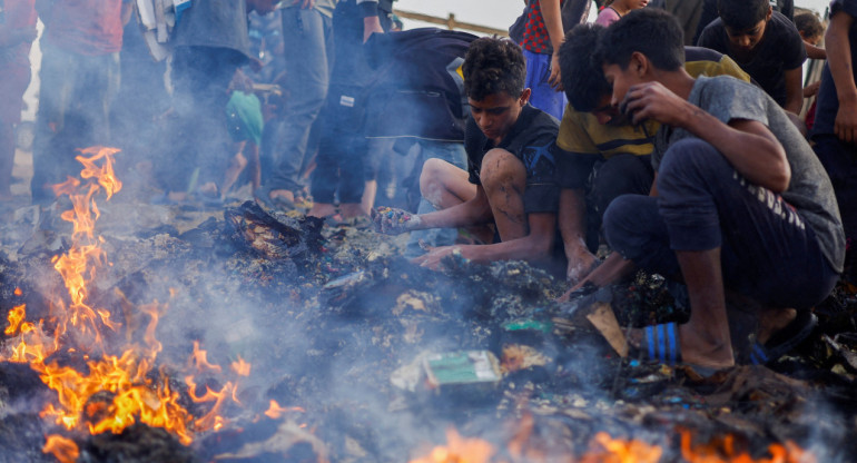 Graves ataques en Rafah, Gaza. Foto: Reuters.
