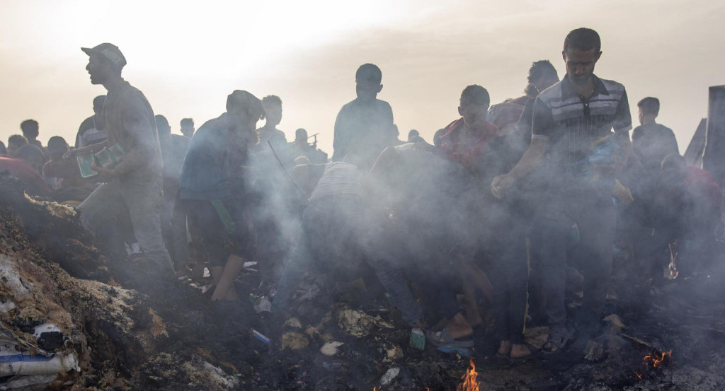 Graves ataques en Rafah, Gaza. Foto:EFE