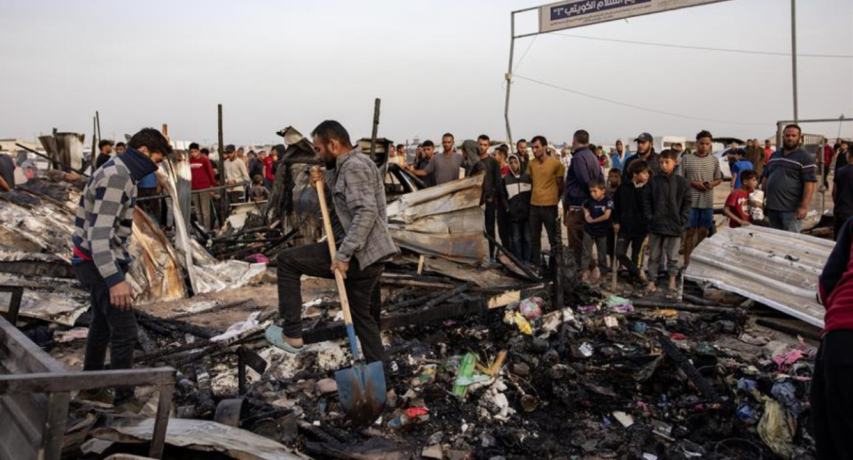 Graves ataques en Rafah, Gaza. Foto:EFE