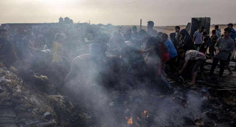 Graves ataques en Rafah, Gaza. Foto:EFE