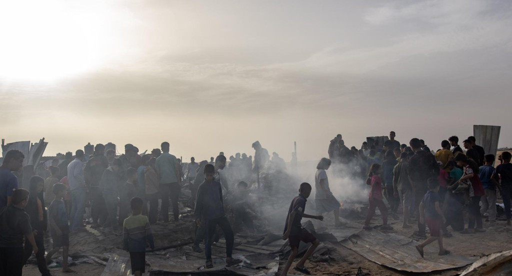 Graves ataques en Rafah, Gaza. Foto:EFE