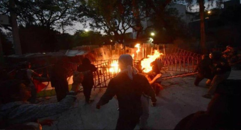 Protestas propalestinas en México. Foto X.