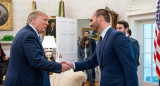 Donald Trump junto a Eduardo Bolsonaro.