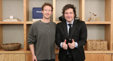Javier Milei se reunió con Mark Zuckerberg. Foto: X @OPRArgentina