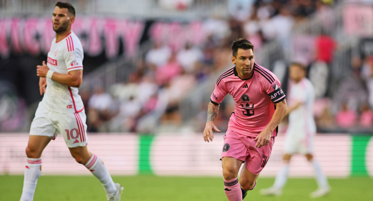 Messi en el partido contra St. Louis CITY SC en el Chase Stadium. Foto: Reuters.