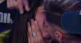 Damián y Florencia de Gran Hermano a los besos. Foto X.