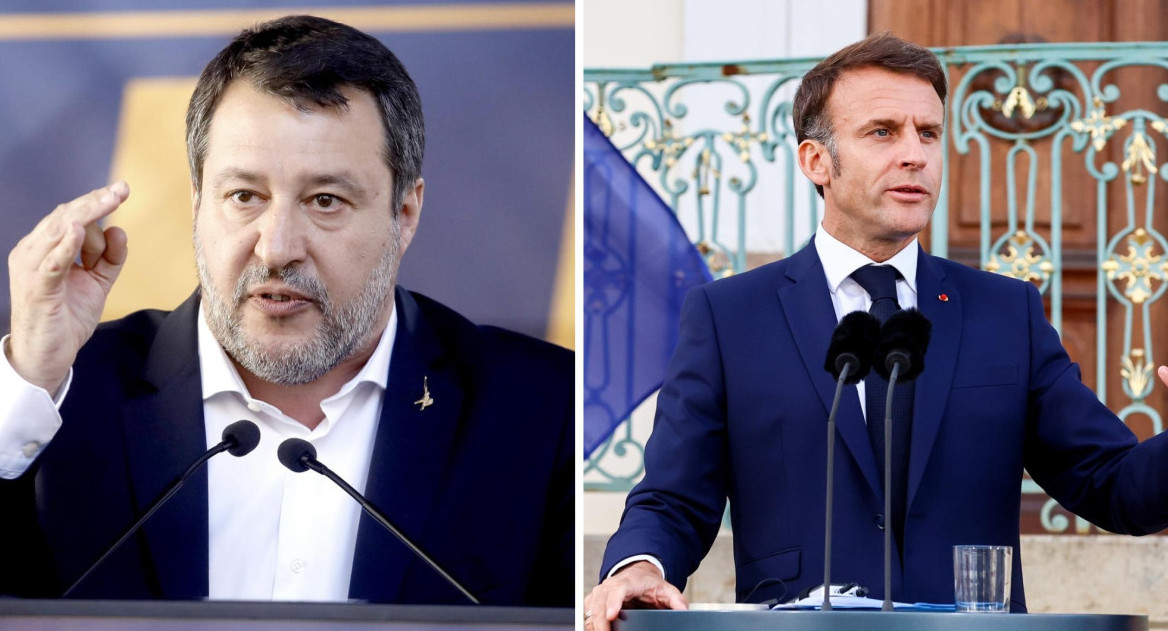 Matteo Salvini y Emmanuel Macron. Fotos: EFE