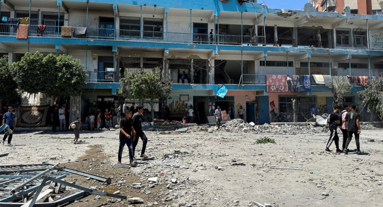 Israel atacó una escuela de la UNRWA. Foto: Reuters