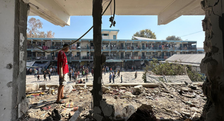 Israel atacó una escuela de la UNRWA. Foto: EFE