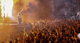 El show de Duki en el Bernabéu. Foto: EFE