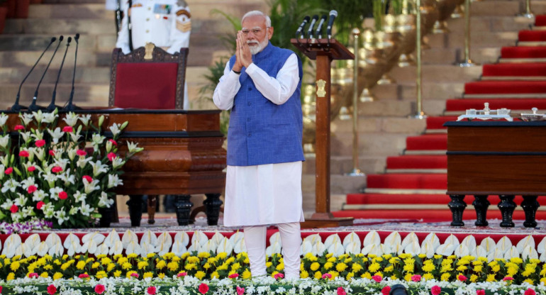 Modi juró como primer ministro de la India. Foto: EFE