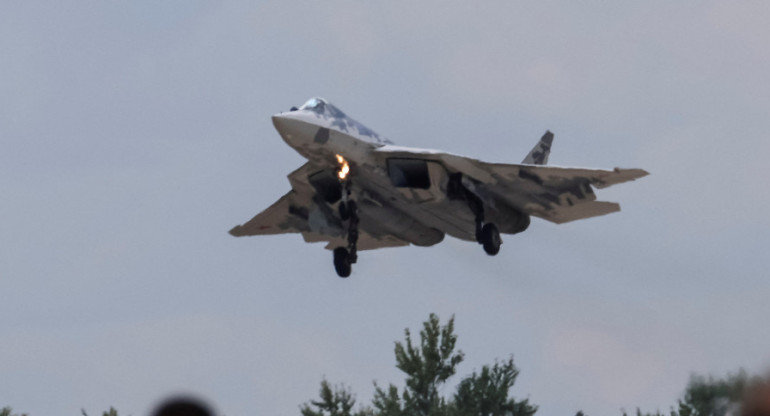El avión de combate más moderno de Rusia. Foto: Reuters