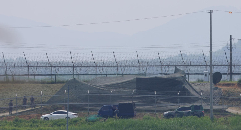 Tensión en la frontera entre ambas Coreas. Foto: EFE.