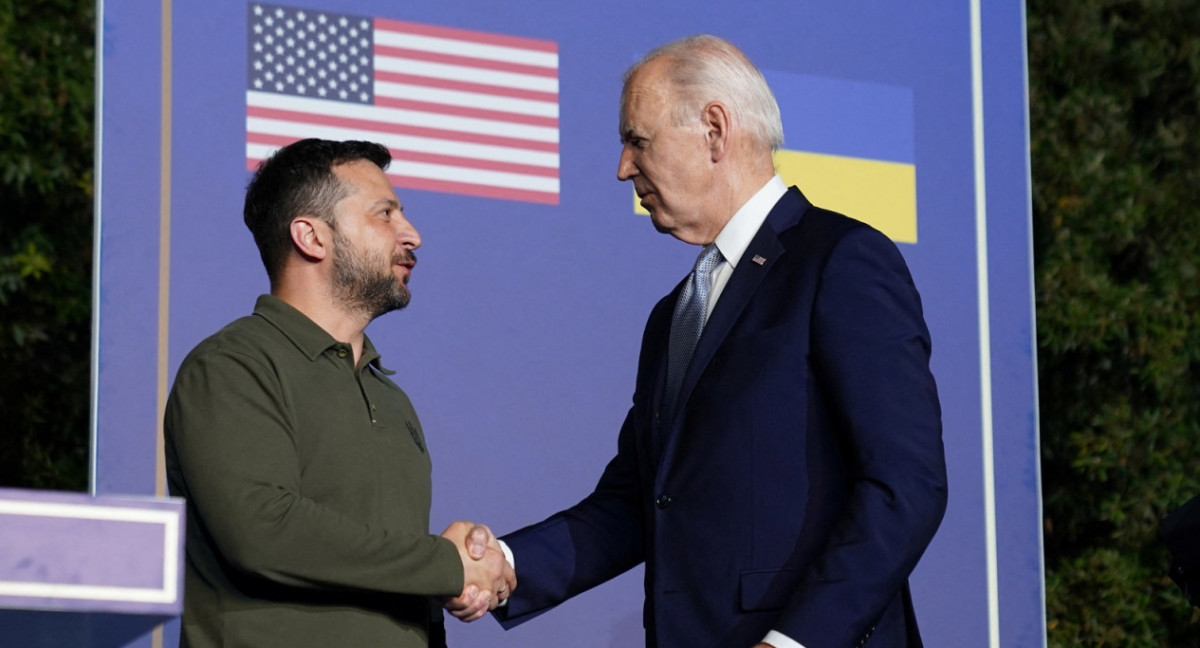 Joe Biden y Volodimir Zelenski. Foto: Reuters