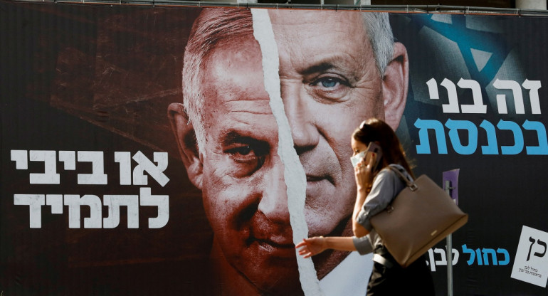 Beny Gantz llamó a convocar elecciones por el "mal gobierno" de Netanyahu. Foto: Reuters