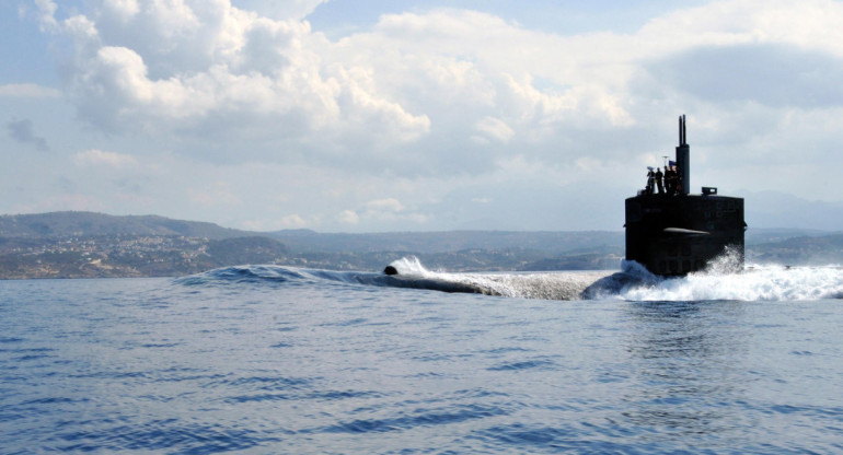 El submarino nuclear USS Helena. Foto: Reuters.
