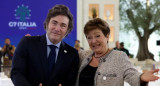 Javier Milei con Kristalina Georgieva, directora del FMI. Foto: Reuters