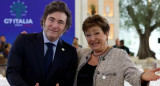 Javier Milei con Kristalina Georgieva, directora del FMI. Foto: Reuters