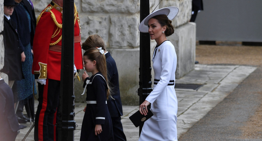 La reaparición pública de Kate Middleton junto a sus hijos. Foto: Reuters.