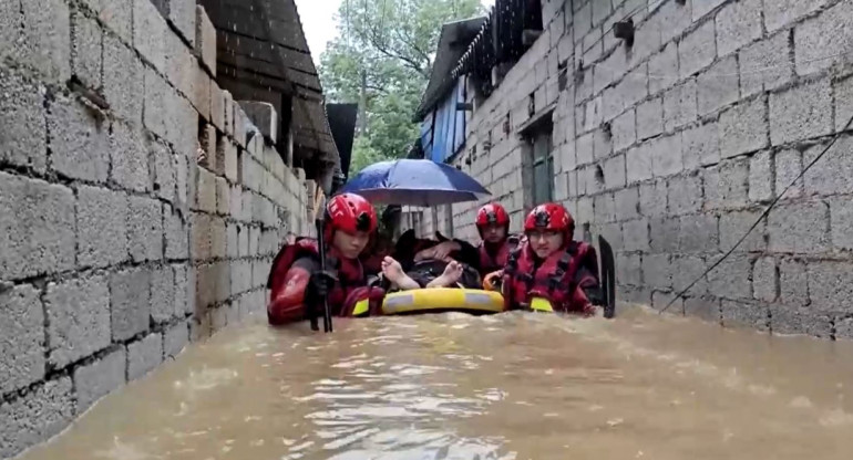 Inundaciones en China. Captura video EFE