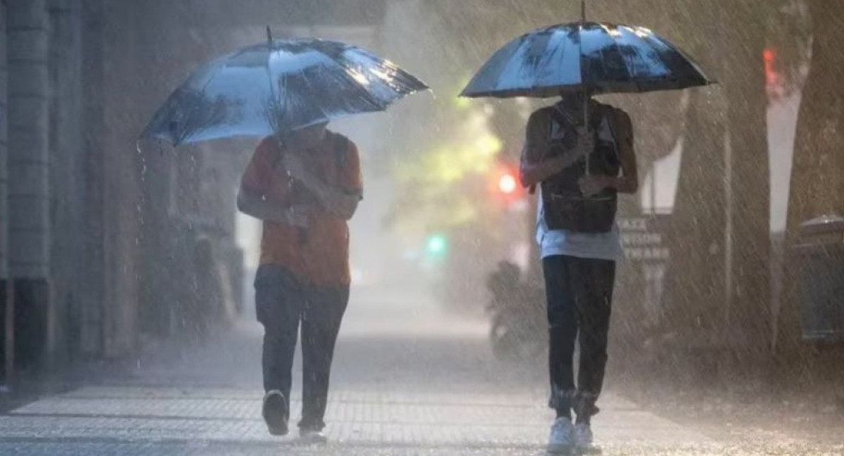 Lluvias en el AMBA. Foto: NA