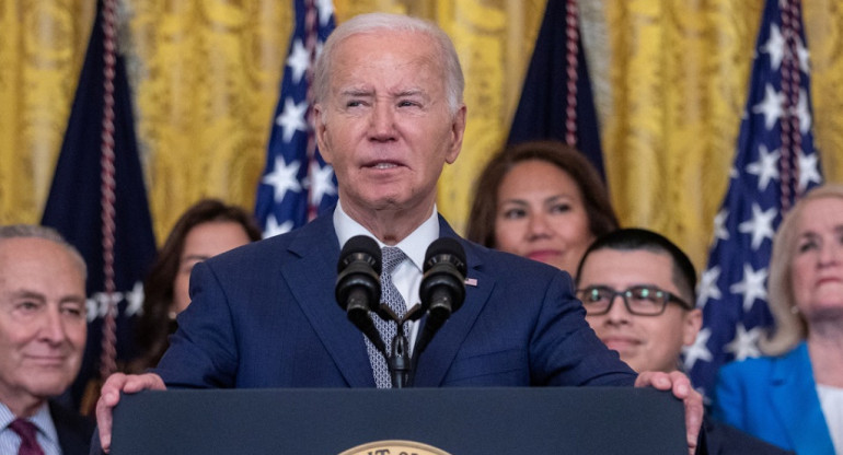Joe Biden en la celebración de los 12 años de la creación del DACA. Foto: Reuters.