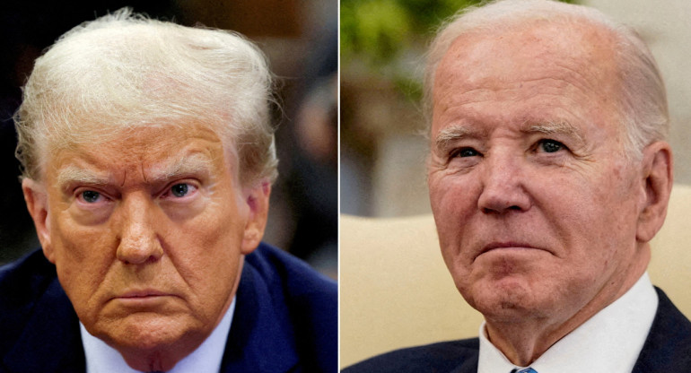 Donald Trump y Joe Biden. Foto: Reuters