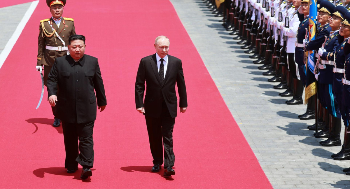 Vladimir Putin y Kim Jong-Un. Foto: EFE.