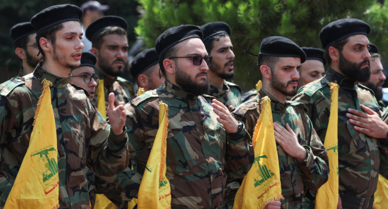 Combatientes de Hezbollah. Foto: Reuters.