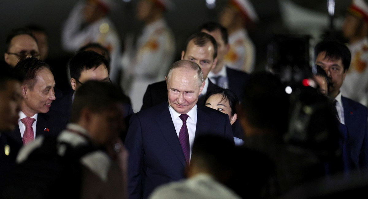 La llegada de Vladímir Putin a Vietnam. Foto: Reuters.