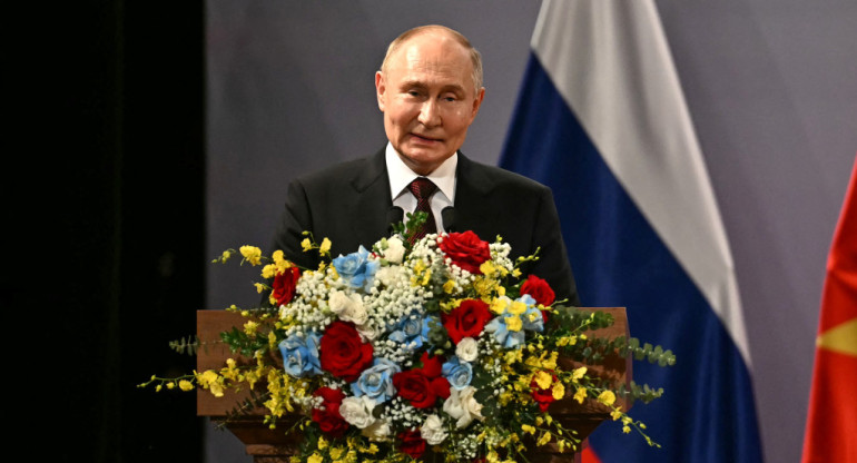 Vladimir Putin en Vietnam. Foto: Reuters