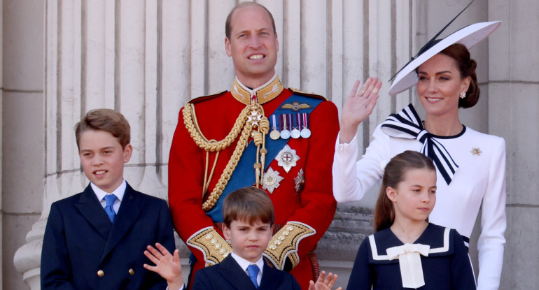 Príncipe William, Kate Middleton y sus hijos. Foto: Reuters.