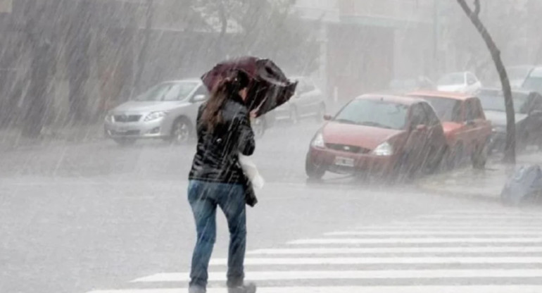 Lluvias en Buenos Aires. Foto: NA.